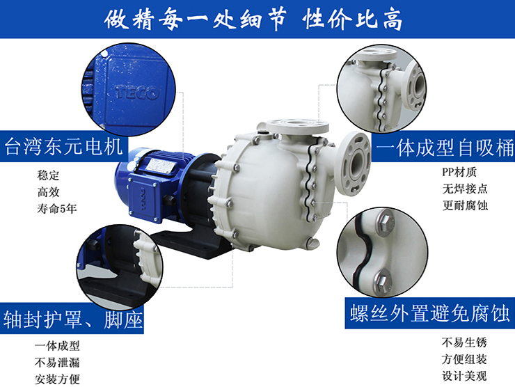 塑料耐腐蝕自吸泵產(chǎn)品結(jié)構(gòu)圖片